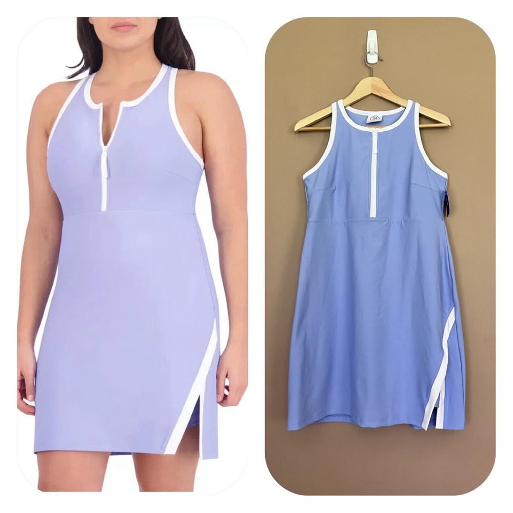 {Sage Collective} Activewear Sleeveless Dress in Blue - Womens Large - NWT